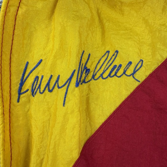 Vintage Made In USA Kenny Wallace Full Zip Windbreaker Youth Size S Multicolor - Picture 6 of 9